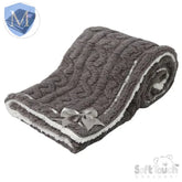 Cable Knitted Wrap With Large Bow (FBP234) (Baby Wrap) Mansuri